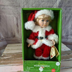 Santa's work | Holiday | Santas Work Bench Porcelain Doll Christmas ...